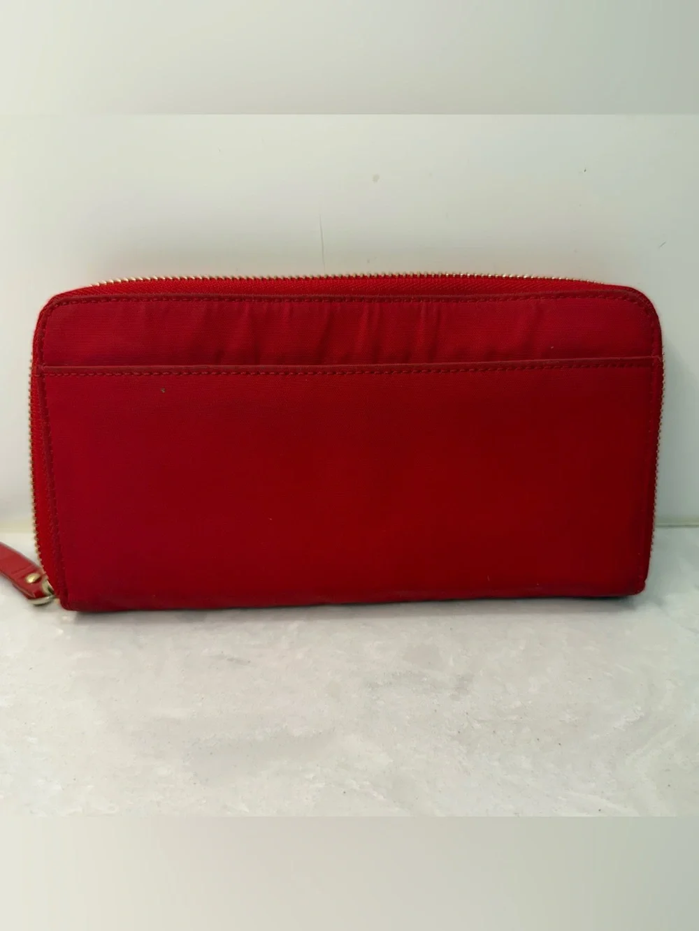 Kate Spade New York Red Nylon Zip Around Wallet